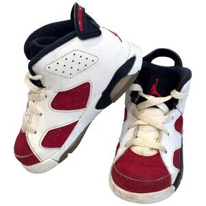 Nike Air Jordan 6 Retro (2014) Size 7C Toddler  Red White 384667-160